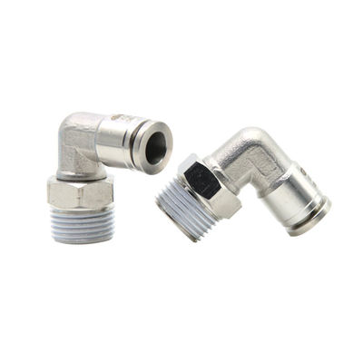 Push In Fittings Pneumáticos SUS 316L 90 graus em ângulo reto da junção do tubo KQG2L06-01S