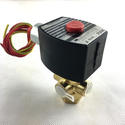 ASCO SCB320B174.230/50 NPT1/4 3/2 Corpo de latão universal NBR série 320 válvulas solenoides em linha operadas diretamente