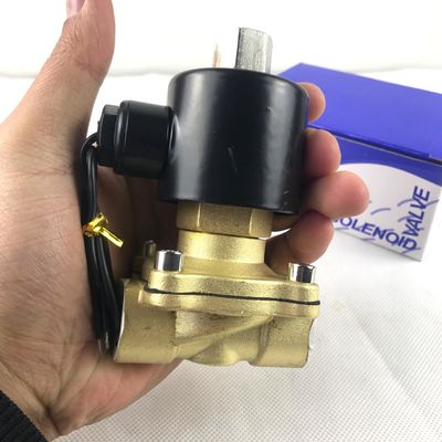 1 polegada 2W200-25 válvula de solenoide elétrica de latão normalmente fechada NPT água ar válvula de solenoide de latão NC 2 Way