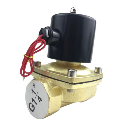 2W350-35 1 1/4 de polegada de latão puro válvula de solenoide válvula de água de ar normalmente fechado NC