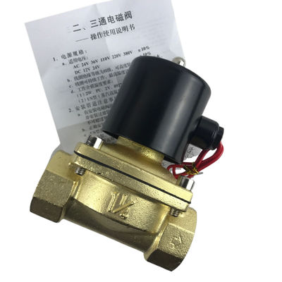 2W350-35 1 1/4 de polegada de latão puro válvula de solenoide válvula de água de ar normalmente fechado NC