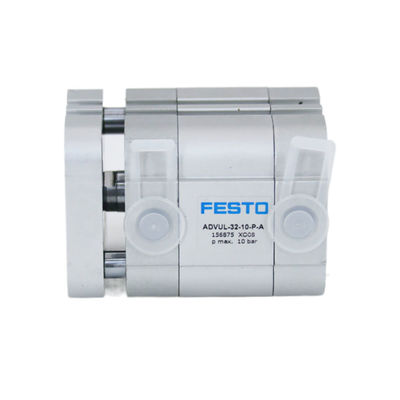 cilindro pneumático de pistão de liga de alumínio forjado com porta de rosca masculina
