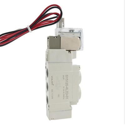 SMC Solenoide Valve SY5320-5LZD-C6 DC12V Portão de instalação de toque único Tamanho ø6 3 Posição Centro fechado