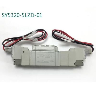 SMC Solenoide Valve SY5320-5LZD-C6 DC12V Portão de instalação de toque único Tamanho ø6 3 Posição Centro fechado