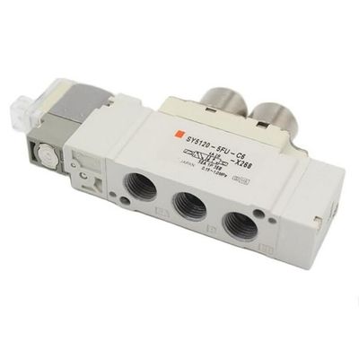 Valva solenoide SMC SY5220-6LZD-C8 2 posições Portão de fixação dupla com toque único Tamanho ø8 DC12V