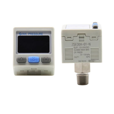 SMC ZSE30A-01-B Interruptor de pressão digital Pressão de vácuo R1/8 2 cores PNP colector aberto 2 saídas