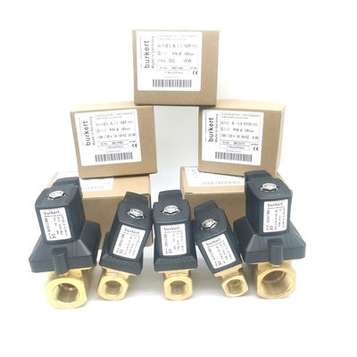 Válvula de controlo de solenoide Burkert 00125367 6014 C Conexão de placa inferior de acção directa normalmente fechada 2.0 Flow Hole DC24V 8W Corpo da válvula de latão 0~10bar