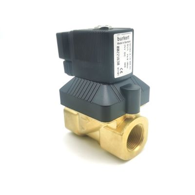 Válvula de controlo de solenoide Burkert 00125367 6014 C Conexão de placa inferior de acção directa normalmente fechada 2.0 Flow Hole DC24V 8W Corpo da válvula de latão 0~10bar