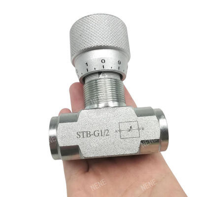 Válvula de aceleração STB-G1/2 Válvula de regulação de fluxo resistente à alta pressão STB Válvula de aceleração hidráulica
