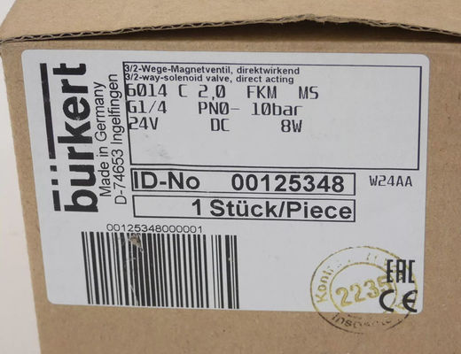 Sistema de controlo de fluidos Burkert - 125348 - válvula solenoide, 6014 00125348
