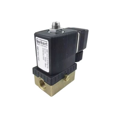 00308507 G1 2/2 Normalmente fechado 25 Flow Hole FKM Corpo da válvula de latão AC24V 8W1-40bar Válvula solenoide Burkert