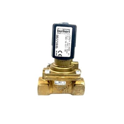 Válvula Solenoide Burkert 00308508 FKM vedação G1 2/2 normalmente fechado 25 buracos de fluxo AC220V 8W 1-40bar