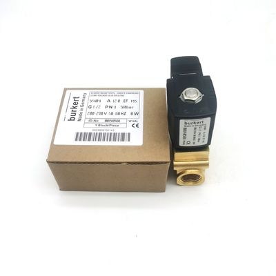 Válvula de solenoide industrial 00085337 G1 1/4 2/2 Normalmente fechada 32 Flow Hole FKM (Fluorrubber) Corpo de válvula de latão selado AC24V 8W 1-25bar
