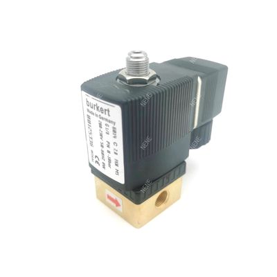 00125301 Válvula Solenoide Burkert 6013 Tipo de Ação Direta G1/4 polegadas 2/2 Normalmente Fechado 3.0 Flow Hole FKM Corpo de válvula de latão selado 24VDC 8W 0~6bar