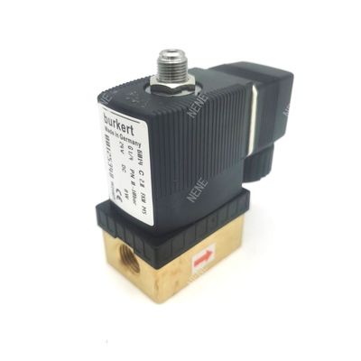 FKM Selo Solenoide G1/4 polegada G1/4 polegada 00125304 6013 Tipo Ação Direta 2/2 Normalmente Fechado 3.0 Flow Hole FKM Selo 220VAC 8W 0~10bar Corpo da válvula de latão