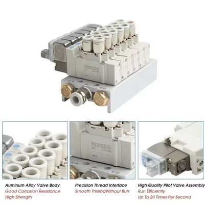 Válvulas solenoides SMC de vedação macia SY3320-5LZD-M5 SY3320-6LZD-M5 série SY