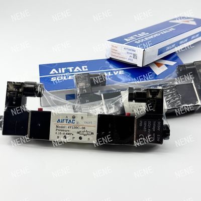 5 Direção 3 Posição 4V130E-06 Fluido de ar válvula solenoide AIRTAC com corpo de liga de alumínio