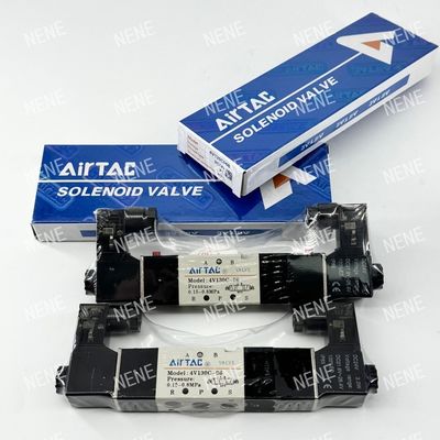Válvula eletromagnética 4V130P-06 AIRTAC para controle de ar preciso na faixa de pressão de 0,15 a 0,8 MPa