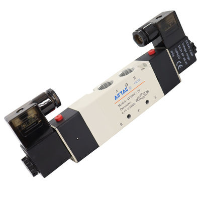 Airtac 4V330C-08 DC24V 4V330C-10 AC220V válvula de ar solenoide ((5/2,5/3 maneira) - 4V330C08B