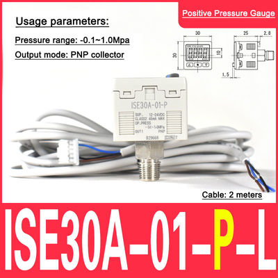 ISE30A-01-P ISE30A-01-P-L Medidor de pressão digital SMC pressão positiva tipo P