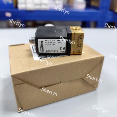 Burkert 00125334 Válvula Solenoide de Duas Posições e Três Vias Série 6014 C Normalmente Fechada G1/8 Corpo da Válvula em Latão