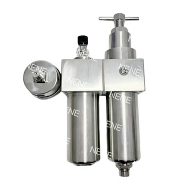 SFSRSL400 Filtro de ar, lubrificador e regulador de 1/2" com rosca, triplo, em aço inoxidável