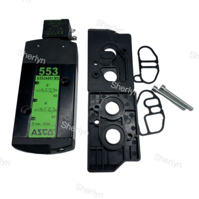 Válvula Solenoide SCG553A002MS ASCO 3/2 Vias de Bobina Dupla, Série 553