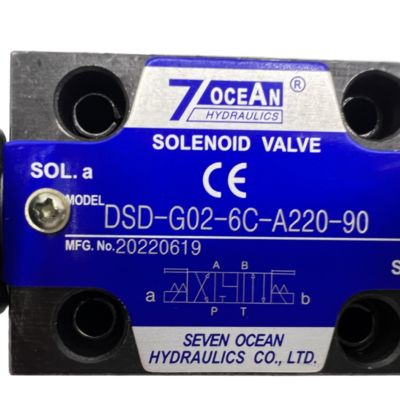 Válvula Solenoide Pneumática 7OCEAN DSD-G02-6C-A220-90 AC220V