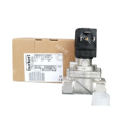 Válvula solenóide Burkert 6281 de grau industrial com vedação EPDM e tensão de operação 230 V/UC