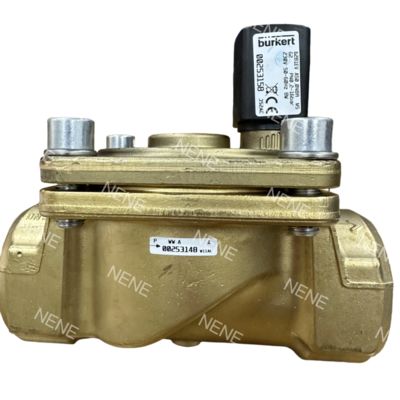 00221855 Brass Body Burkert Solenoid Valve With NBR Seal 2/2 Usually Closes 20.0 Flow Hole