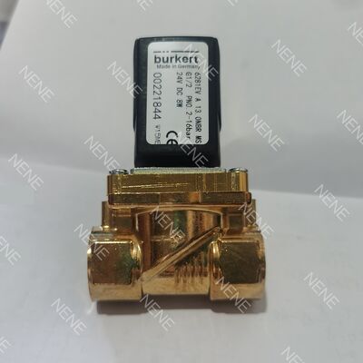 NBR Seal Burkert Solenoid Valve Model 6281 00221864 G1 1/2 2/2 Normally Closed 40.0 Flow Hole Brass Valve Body AC220V