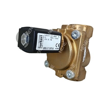 Solenoide de corpo de latão 6281 G1/4 2/2 Normalmente fechado 00322506 Com controle manual 10.0 Flow Hole NBR Seal BURKERT AC24V 8W 0.2-16bar -10~+80 °C
