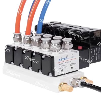 Válvula Solenoide AIRTAC DC24V Válvula Reversora de Duas Posições Cinco Vias com Classificação de Proteção IP65