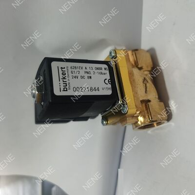 Vedação FKM Válvula Solenoide Alta Temperatura Tipo BURKERT 6281 00322513 G1/4 Porta 2/2 Vias Normalmente Fechada Corpo em Latão 10.0 Orifício AC220V 8W 0.2-16bar 0 a +120°C