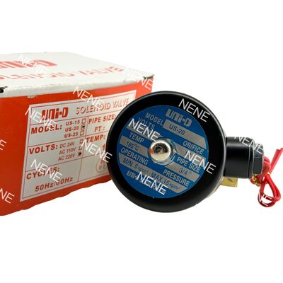 US-20 UNID 3/4" válvula de solenoide pneumática de pistão de latão -5°C ~ 185°C