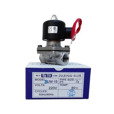 UNID válvula de solenoide SUW-15 aço inoxidável 316 válvula de solenoide de vapor válvula de água
