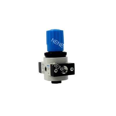 Festo LR-1/4-D-MINI-MPA 8002275 Regulador de Pressão em Liga de Zinco com Manômetro MPA G1/4 0,5-12 bar 1500L/min Diafragma de Ação Direta Botão Giratório Travável