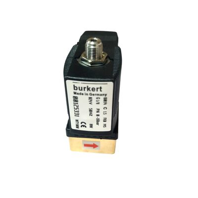 2/2 NC válvula de solenoide de ação direta 00125304, G1/4 Inch Port, 3.0 Flow Orifício, FKM válvula de latão selada, 220V AC Industrial Power, pressão de trabalho 10bar