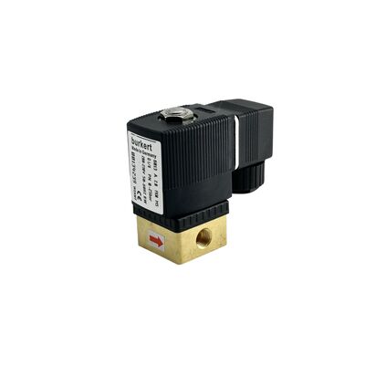 220VAC 8W 0-16bar Solenoide Valve Burkert 00134248, 6013 Directo 2/2 Normalmente fechado, G1/8 Filamento, 2.5mm Orifício, Corpo de latão FKM Selo