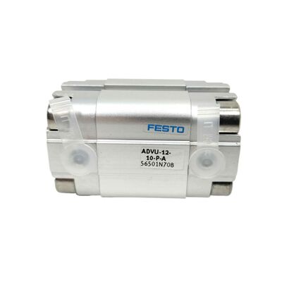 Aplicação de dispositivo médico ADVU-16-15-A-P-A 156595 Festo Rosca externa Cilindro de ar 16 mm Furo 15 mm Curso Anel magnético de porta M5 de dupla ação Compacto ISO 6432