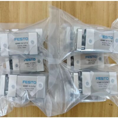 Cilindro guia de pistão de 12mm com diâmetro de 20mm e curso ADNGF-12-20-P-A para fixação e fixação de peças de trabalho
