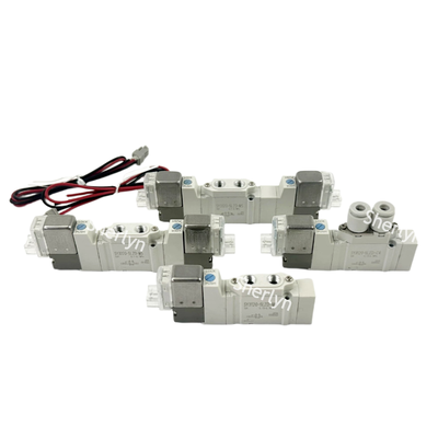 Design de unidade única portada no corpo, valor Cv 0,19 para acionamento de cilindro de furo pequeno a médio, SMC SY3120-5LZD-C8 Φ8 válvula de solenoide de inserção, com indicador LED, circuito de proteção contra sobretensões e sobreposição manual