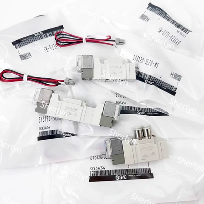 Baixa potência compacta da válvula solenóide piloto SMC SY3120-6LZD-M5 do porto DC12V do porto M5 para a distribuição de SMT