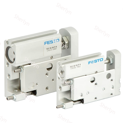 FESTO SLF-10-10-P-A 170506 Mini Slide Cylinder 10mm Borro 10mm Traço Alumínio Guia de Rolamento de Esferas
