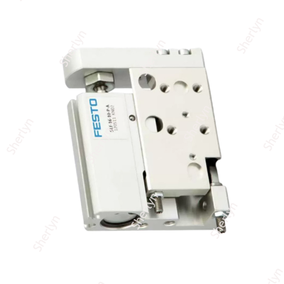 Mini acionamento linear com espaço otimizado FESTO SLF-10-30-P-A 170507, 10Bore 30Stroke cilindro guiado com rolamento de esferas de alumínio oxidado com almofada de parada final ajustável