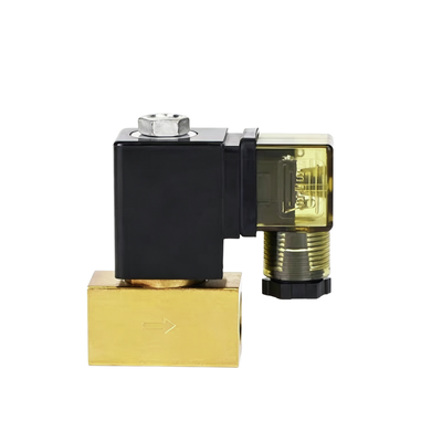 JT22-02 válvula de solenoide pneumática de latão de 2 vias normalmente fechada Faixa de temperatura de 30 a 120 °C Ideal para sistemas de controlo de fluidos