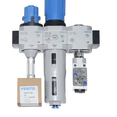 FESTO LF-1/2-D-MAXI-A Filtro de ar comprimido de liga de zinco 40μm Dreno manual 0,5-12bar