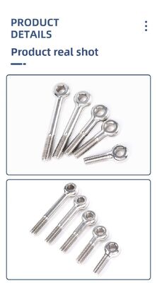 M12 * 40 M12 M12 * 90 Aço inoxidável 304 Parafuso oscilante de meia rosca Parafuso oscilante de aço inoxidável Hardware de fixação resistente à corrosão para serviços pesados