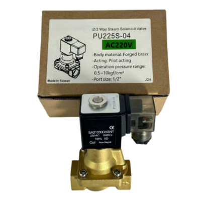 Válvula solenoide pneumática compatível com vapor de 13 mm Tamanho do orificio padrão 220VAC Adequado para equipamentos e sistemas pneumáticos