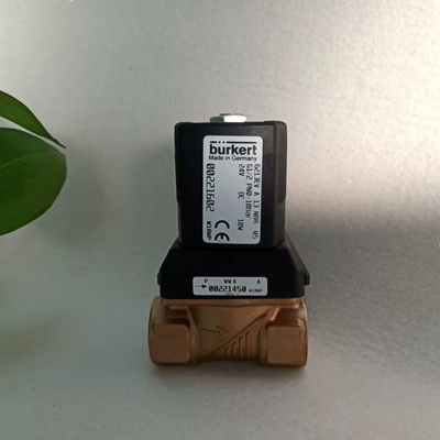 AC220V 8W Original Burkert 00221605 6213 NC válvula de solenoide, G1/2 Port 13 Orifício NBR Gasket, caixa de latão operando a -10 °C a 80 °C 0-10bar